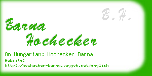 barna hochecker business card